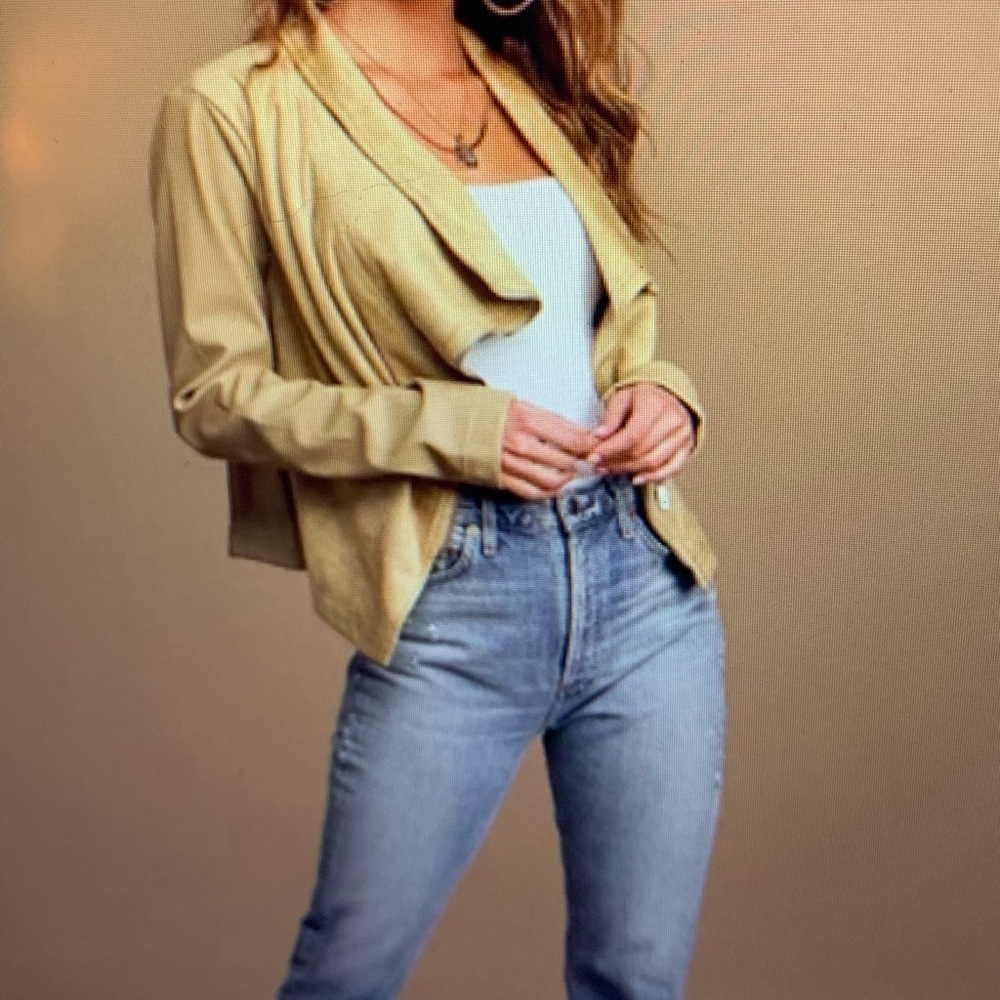 Lulus Beige Suede Jacket size medium